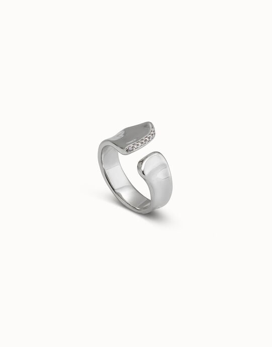 Anillo ba&ntilde;ado en plata de ley con topacios
