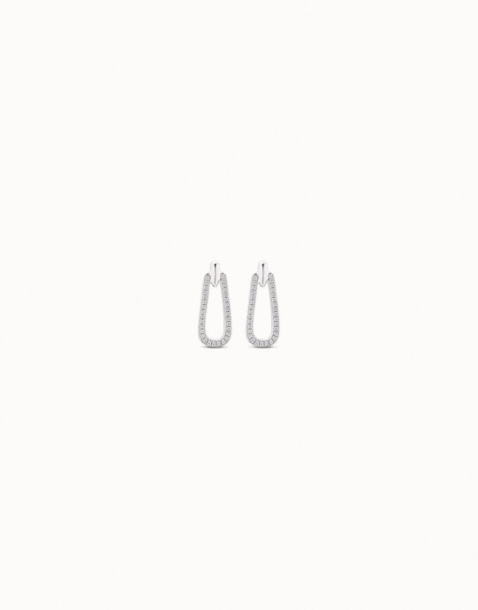 Drop earrings with topaz