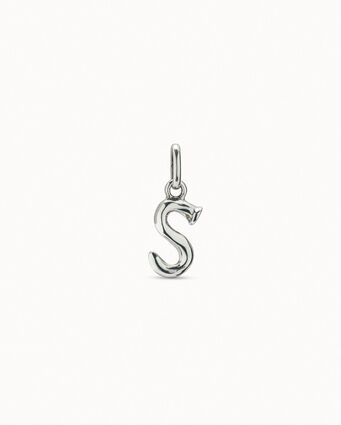 Sterling silver-plated letter S charm