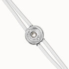 Double white leather birthstone bracelet with eye