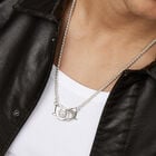Necklace with intertwined carabiner