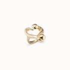Open ring with a nailed heart