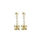 Drop earrings with a butterfly-shaped ornament