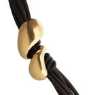 Leather bracelet with two drops
