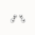 Drop earrings with two beads
