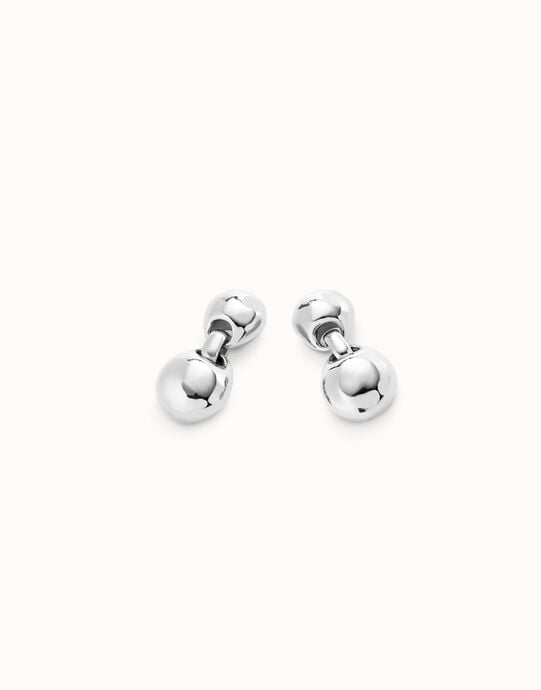 Drop earrings with two beads