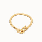 Beaded bracelet with interlocking carabiner