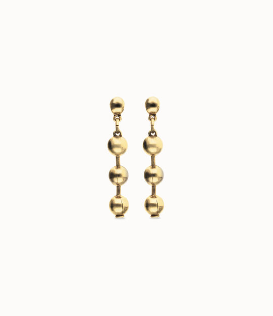 UnoAerre orecchini donna pendenti tubolari in bronzo dorato in offerta
