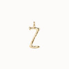 Colgante ba&ntilde;ado en oro de 18k de letra Z grande