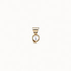 Charm ba&ntilde;ado en oro de 18k con perla