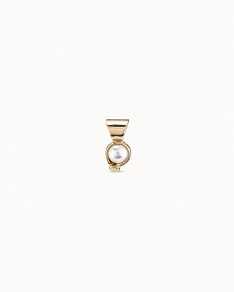 Charm placcato oro 18k con perla