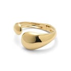 Bangle bracelet with two irregular drops