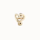 Open ring with a nailed heart