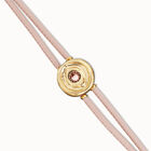 Double pink leather birthstone bracelet with eye