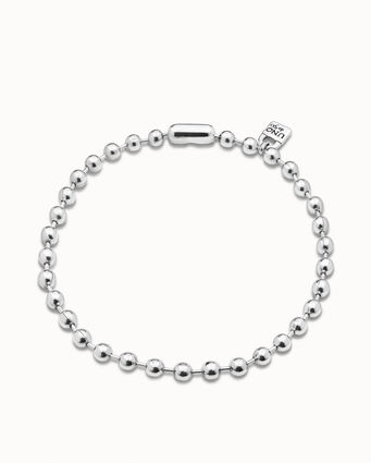 Collana di perline placcata argento Sterling