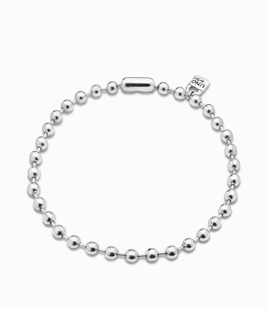 Sterling silver-plated bead necklace