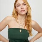 Multi strand chain necklace with an eye