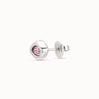 Piercing with pink crystal
