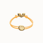 Orange elastic thread bracelet with heart