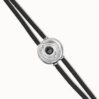Double black leather birthstone bracelet with eye
