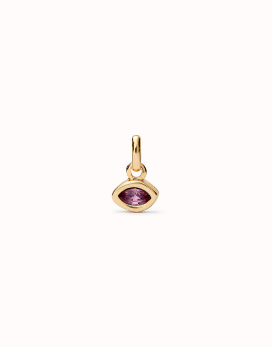 Charm with pink crystal
