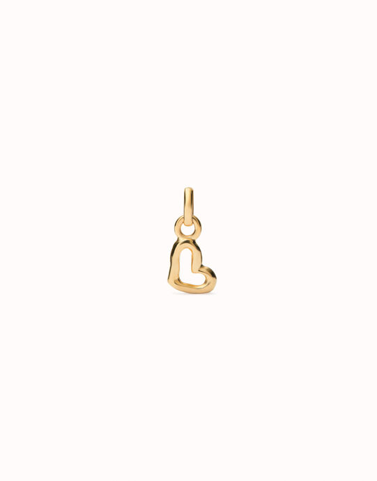 Colgante  ba&ntilde;ado en oro 18k con forma de coraz&oacute;n