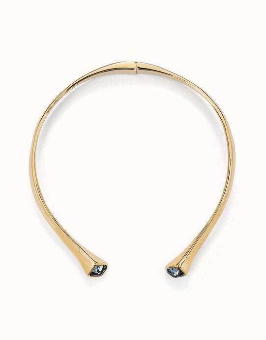 Necklace with black crystal
