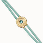 Double turquoise leather birthstone bracelet with eye