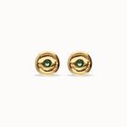 Stud earrings with verde crystal