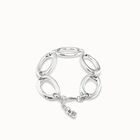 Pulsera ba&ntilde;ada en plata de ley de eslabones grandes