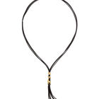 Long leather necklace with a spiral