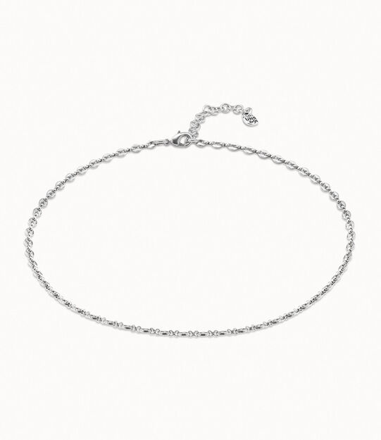 Cadena corta bañado en plata de ley