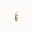 Round shaped Charm with a blue crystal