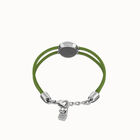 Double green leather birthstone bracelet with eye