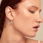 Drop earrings with blue cubic zirconia
