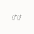 Oval link shape stud earrings