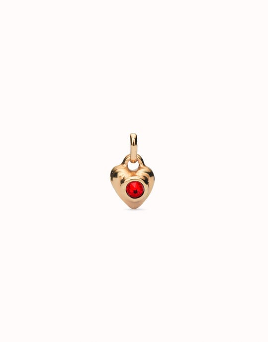 Charm with round red crystal
