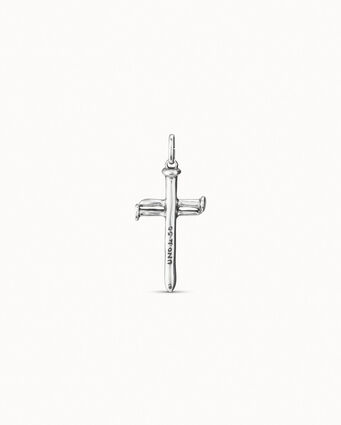 Charm croce grande placcato argento Sterling