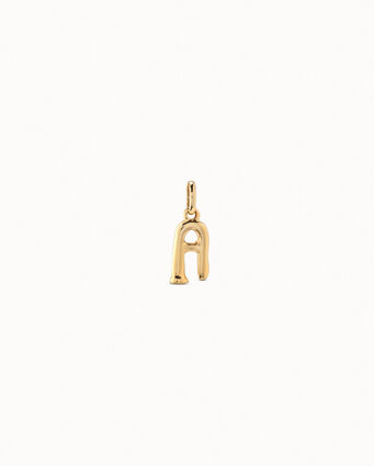 18K gold-plated letter A charm