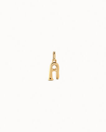 Charm placcato oro 18k a forma di lettera A