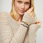 Brown leather bracelet with heart detail