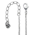 Long necklace with pendant and rectangular blue faceted crystal