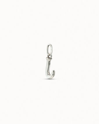 Sterling silver-plated letter J charm