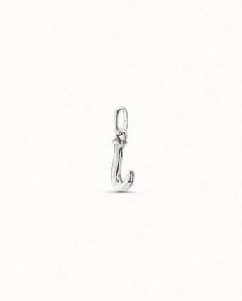 Charm placcato argento Sterling a forma di lettera J