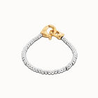 Beaded bracelet with carabiner clasp