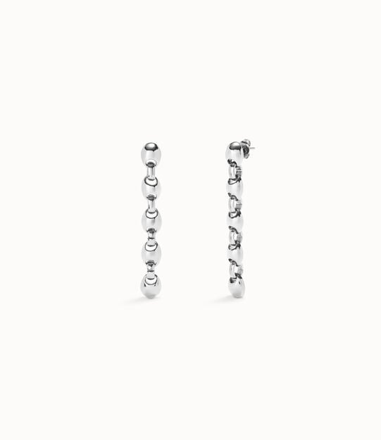 Drop earrings with bead shaped links