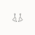 Nailed heart drop earrings