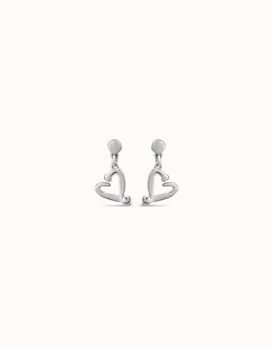 Nailed heart drop earrings