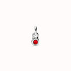 Charm with oval red crystal