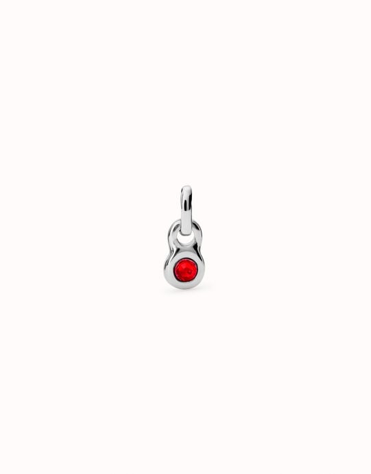 Charm with oval red crystal